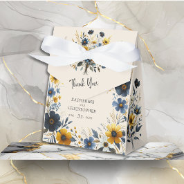 Watercolor Wildblommor Elegant bröllop Tack Presentaskar