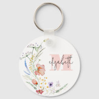 Watercolor Wildblommor Monogram