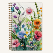 Watercolor Wildblommor Personlig Art