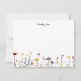 Watercolor Wildblommor Personlig Flat Tack