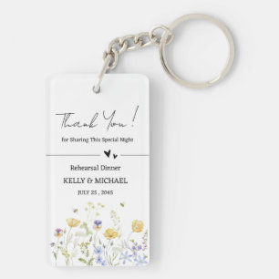 Watercolor Wildblommor Rehearsal Dinner Favor