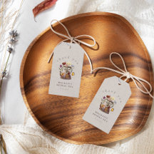 Watercolor WildblommTea Party Tack