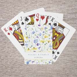 Watercolor WildblommWedWedding Wedding Favor Casinokort