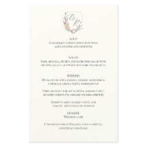 Watercolor Wildbloms Vapensköld Menu