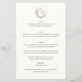 Watercolor Wildbloms Vapensköld Menu