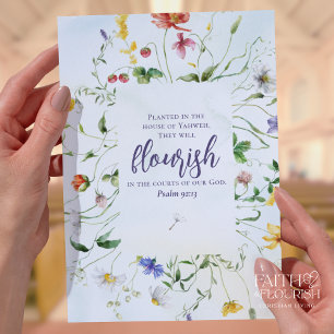 Watercolor WildblomScripture Church Bulletin