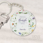 Watercolor Wildblomskript, Personlig<br><div class="desc">Den vackra nyckelkedjan Watercolor WildblomScripture Personlig har en ram av vår och sommarblommor som omger den bibla versa Psalm 92:13 stater att de som planterats i Yahwehs hus kommer att blomstra. Nyckelringen att ha en fantastisk blommigt ram av vilda pastellblommor som påminner om Påsk och Springtime. Gör en underbar anpassade...</div>