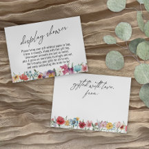 Watercolor Wildblomtypography Visning Shower
