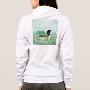 Watercolor Wilderness Bird Common Loon art Tröja