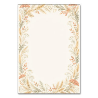 Watercolor Wildflower Wedding Table Number Bordsnummer