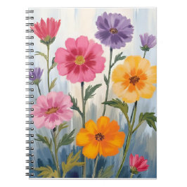 Watercolor Wildflowers | Flower Field Painting  Anteckningsbok
