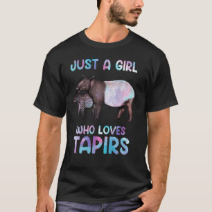 Watercolor Wildlife Animal Bara en flicka som Kärl T Shirt