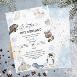 Watercolor Winter Arktis baby är TurnInvestigation Inbjudningar