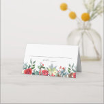 Watercolor Winter Blooms Garland Botanical Bröllop Placeringskort<br><div class="desc">Lägg till en vinteraccent i händelsetabellen med de här platskorten för anpassadet. De har en blommigt av vattenfärg med poinsettias,  röd ros,  pinekoner och grönenergi. De här blommigtarna är perfekter för vinterbröllop,  möhippor,  babyduschar,  födelsedagar och så vidare.</div>