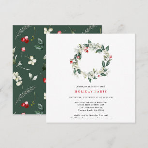 Watercolor Winter Greenery Julfest