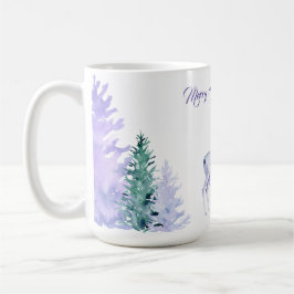 Watercolor Winter Landscape Happy Holidays Kaffemugg