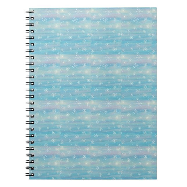 Watercolor Winter Pattern Anteckningsbok (Framsidan)