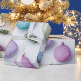 Watercolor Winter Wonderland Christmas Wrap Presentpapper