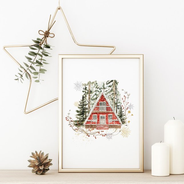 Watercolor Winter Woodland Chirtsmas Poster (Skapare uppladdad)