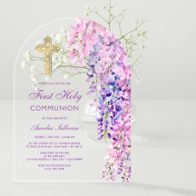 Watercolor Wisteria Arch First Communion
