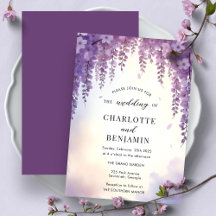 Watercolor Wisteria Blommigt Elegant bröllop