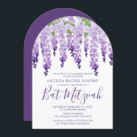 Watercolor Wisteria Corporate Logotyp | BAT MITZVA Inbjudningar<br><div class="desc">Watercolor Wisteria Corporate Logotyp | Bat mitzvah inbjudan innehåller elegant vattenfärgswisteria blommor i mjuk lavender och lila med grönt löv på vit bakgrund med din Bat mitzvah inbjudningsinformation nedan. Anpassa genom att redigera texten i textrutorna. Lägg till Logotypen Corporate i baksidan av designen. Designad för dig av Evco Studio www.zazzle.com/store/evcostudio...</div>
