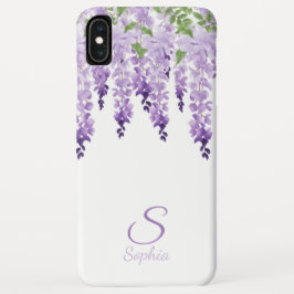 Watercolor Wisteria Personlig Namn Monogram