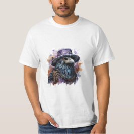 Watercolor Wizard Raven Bird T Shirt