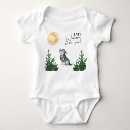 Watercolor Wolf Baby Shower  T Shirt
