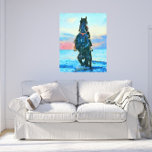 *~* Watercolor Woman Horse Beach Equine AR22 Canvastryck<br><div class="desc">EQUINE HORSE by Ridden by a Woman in the Ocean. Pastel Strong Artistic Sunset Artsy Wall Art FAUX CANVAS ART PRINT. Turquise Blue och Teal Blue är starka färg mot Pastel himlar. (Sök AR22 efter liknande föremål) ram kring EQUESTRIAN-hästar digital art-tavlan är Peach. Energetiskt utökade, populära konstnärliga Eleganter med vattenfärg,...</div>