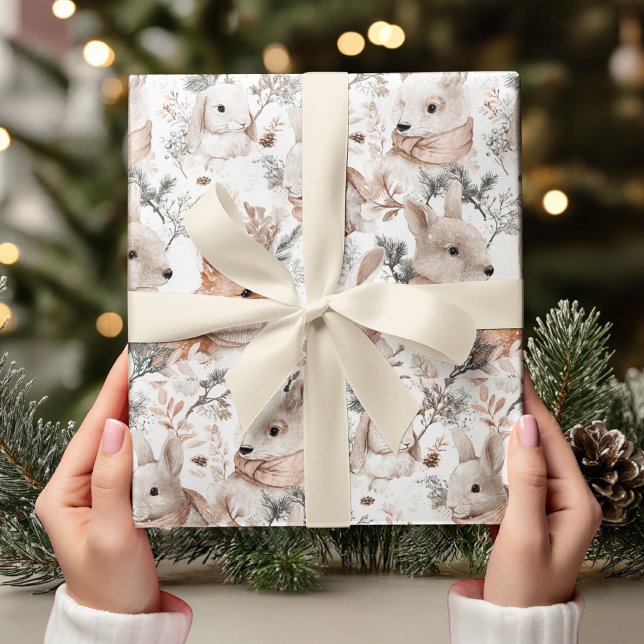 Watercolor Woodland Animals  Presentpapper (Skapare uppladdad)