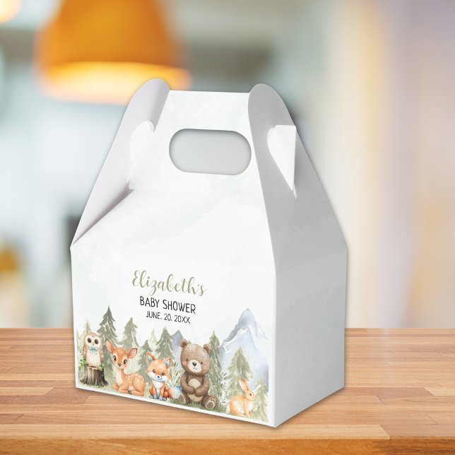 Watercolor Woodland Baby Shower Theme Presentaskar (Skapare uppladdad)