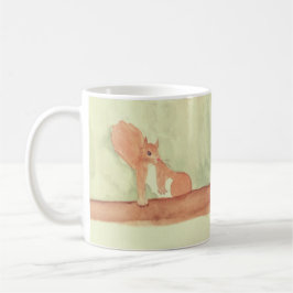 Watercolor Woodland Cute Squirrels Kaffemugg