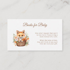 Watercolor Woodland Fox Florals Books for Baby Tilläggskort