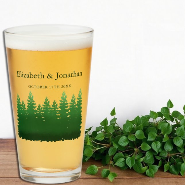 Watercolor Woodland Gräs Bröllop Glaskopp (Skapare uppladdad)