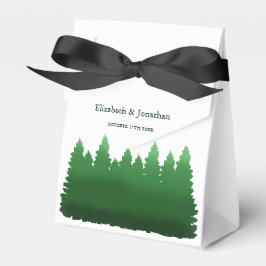 Watercolor Woodland Gräs Bröllop Presentaskar