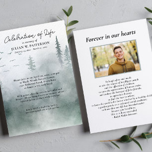 Watercolor Woodland Gräs Firande i Life Inbjudningar