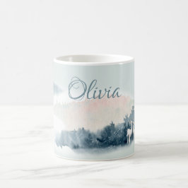 Watercolor Woodland Hjort Kaffemugg