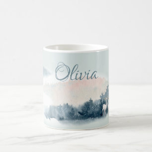 Watercolor Woodland Hjort Kaffemugg
