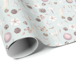 Watercolor Woodland Hjort Presentpapper