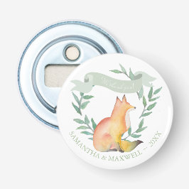 Watercolor Woodland Wedding Favor Flasköppnare