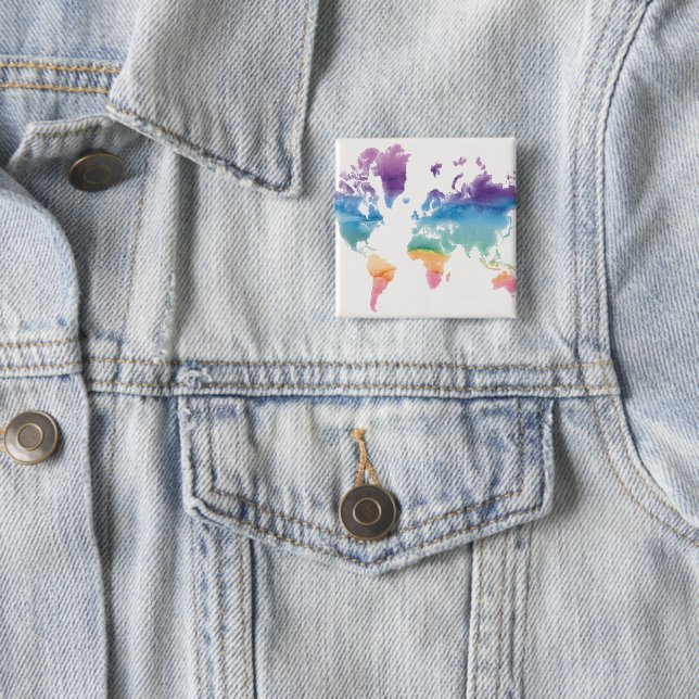 Watercolor World Map Knapp (In Situ)