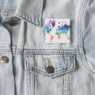 Watercolor World Map Knapp