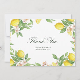 Watercolor Wreath Mediterranean Citrus Wedding Tack Kort