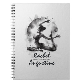 Watercolor Yoga Reiki One-Legged Kung Pigeon Pose Anteckningsbok