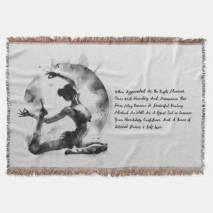 Watercolor Yoga Reiki One-Legged Kung Pigeon Pose Filt