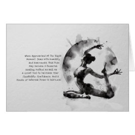 Watercolor Yoga Reiki One-Legged Kung Pigeon Pose OBS Kort