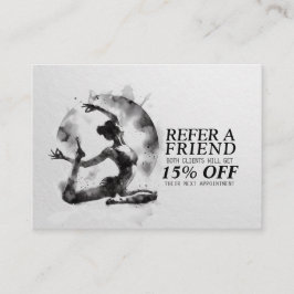 Watercolor Yoga Reiki One-Legged Kung Pigeon Pose Rabattkort