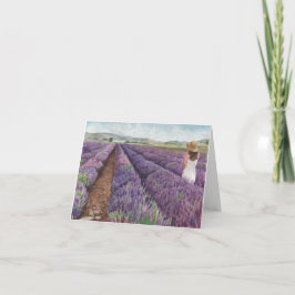 Watercolor Young Living Mona, Utah Lavender Farm Anteckningskort