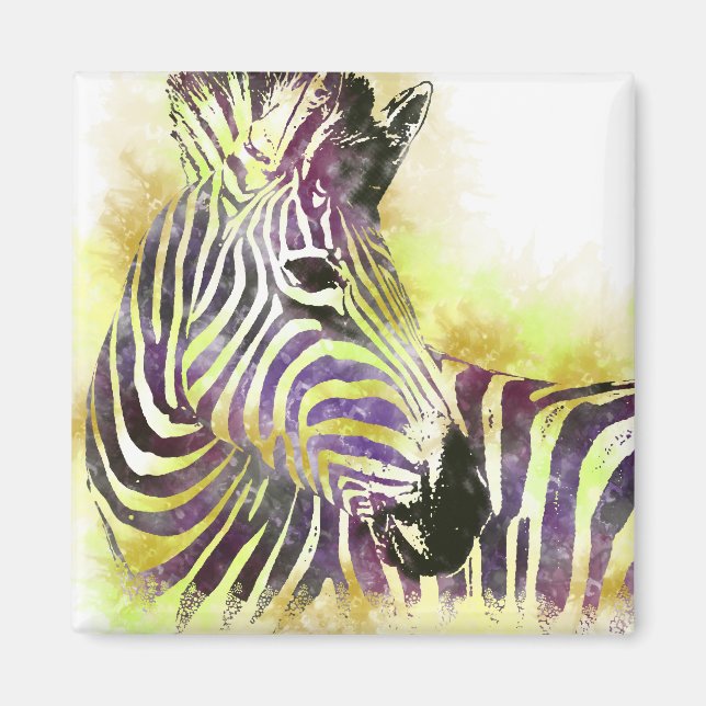 Watercolor Zeba Magnet (Framsidan)